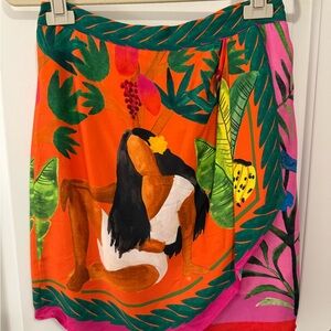 Farm Rio Tropical Print Skirt